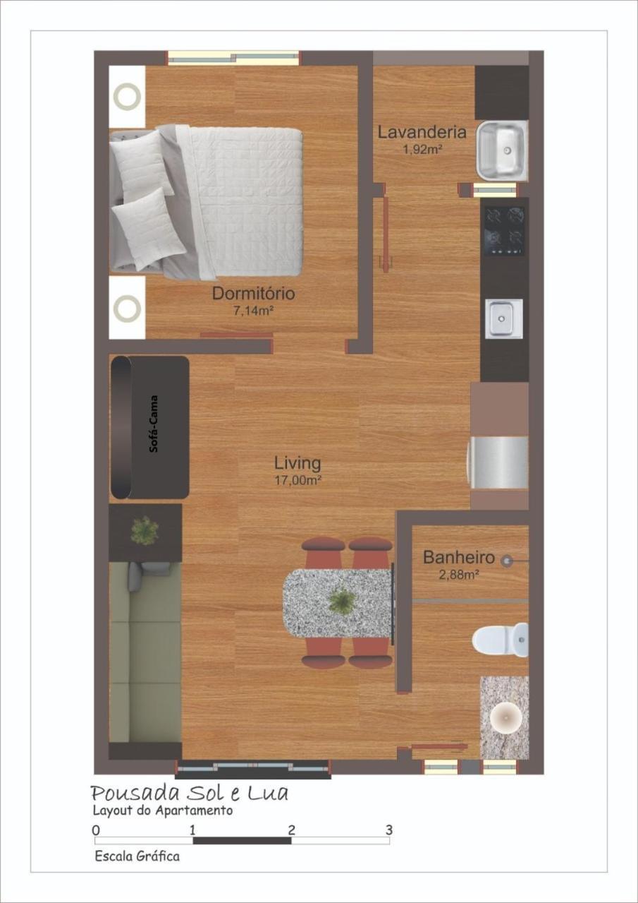 Residencial Sol E Lua Lejlighed Palhoça Eksteriør billede